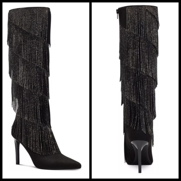 INC International Concepts Shoes - 🆕INC Shyn Black Fringe Boots